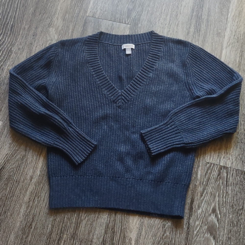 Navy V-Neck Sweater
